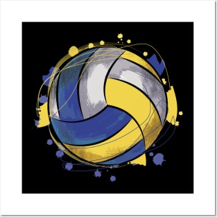 Volleyball Abstract Posters and Art